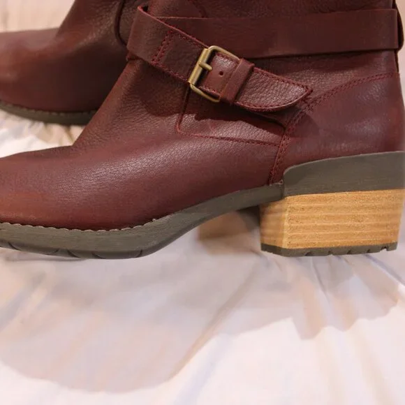 Merrell Shiloh II Burgundy Leather Ankle Boots Women’s NWOB Size 11 - Picture 5 of 15
